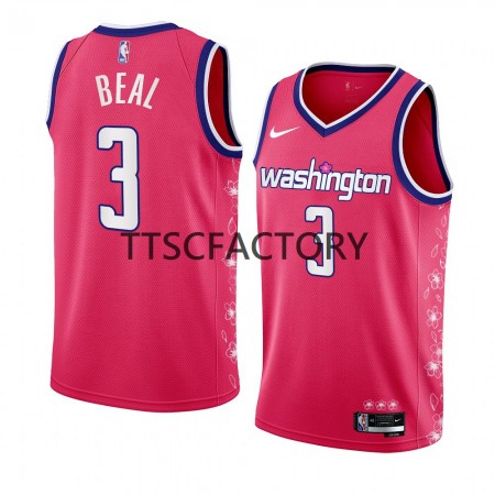 Herren NBA Washington Wizards Trikot Bradley Beal 3 Nike 2022-23 City Edition Pink Swingman